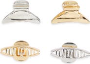 Tasha Assorted 4-Pack Metallic Mini Jaw Hair Clips