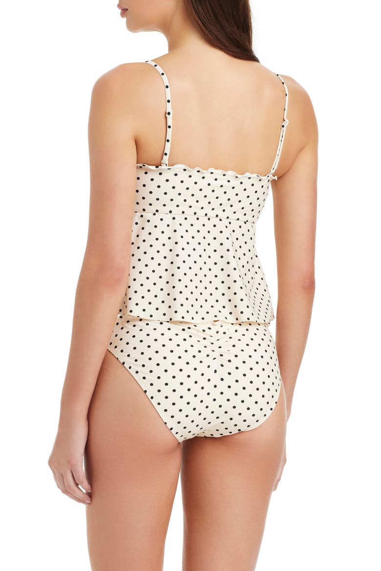 Merrow Polka Dot Hipster Bikini Bottoms, Alternate, color, WHITE SAND