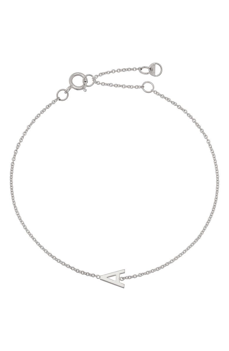 BYCHARI Initial Pendant Bracelet, Main, color,
