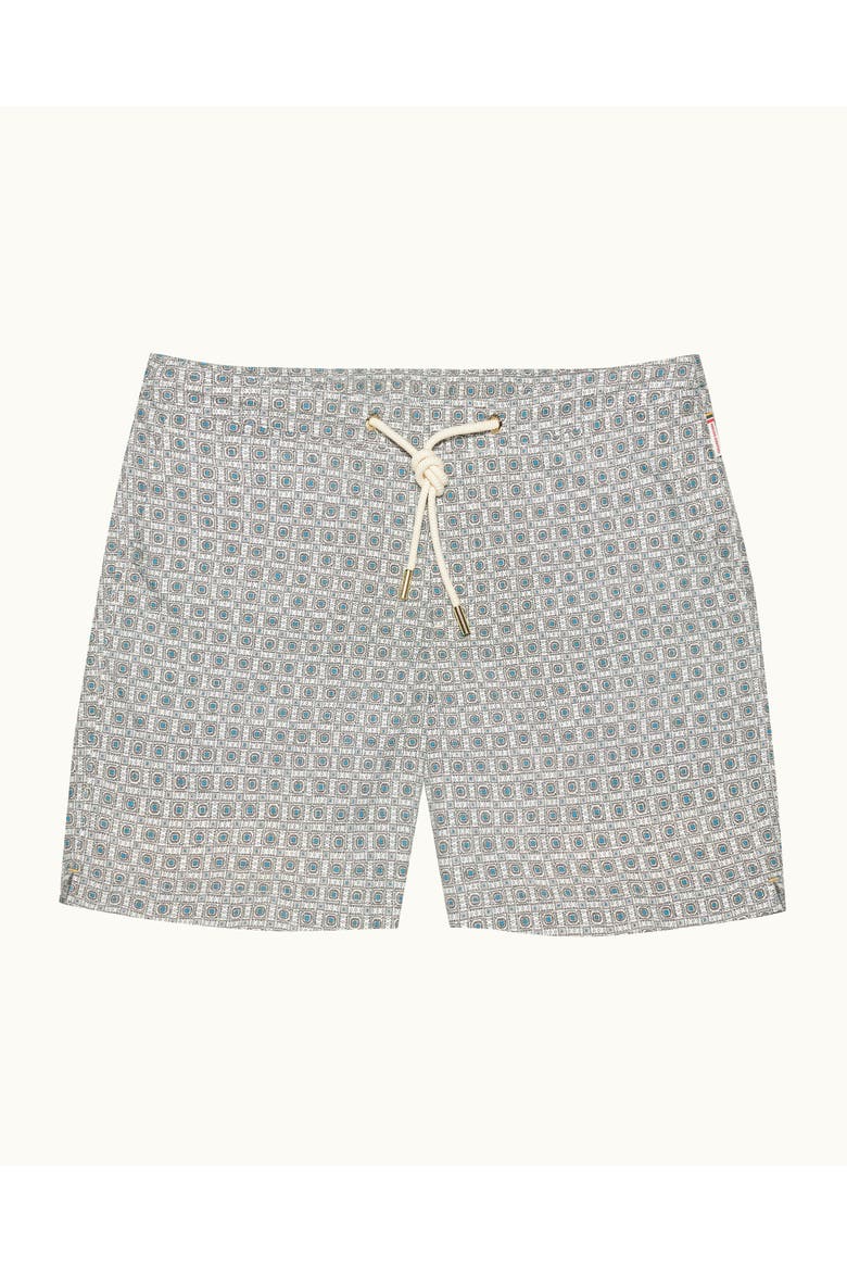 Bulldog Drawcord Tailored-Fit Swim Shorts, Main, color, LATTE