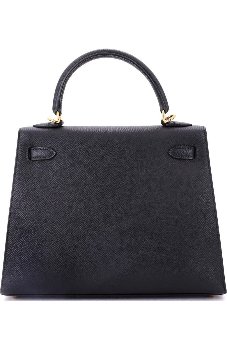 Pre-Owned Hermes Kelly Handbag Black Epsom with Gold Hardware 25, Alternate, color,