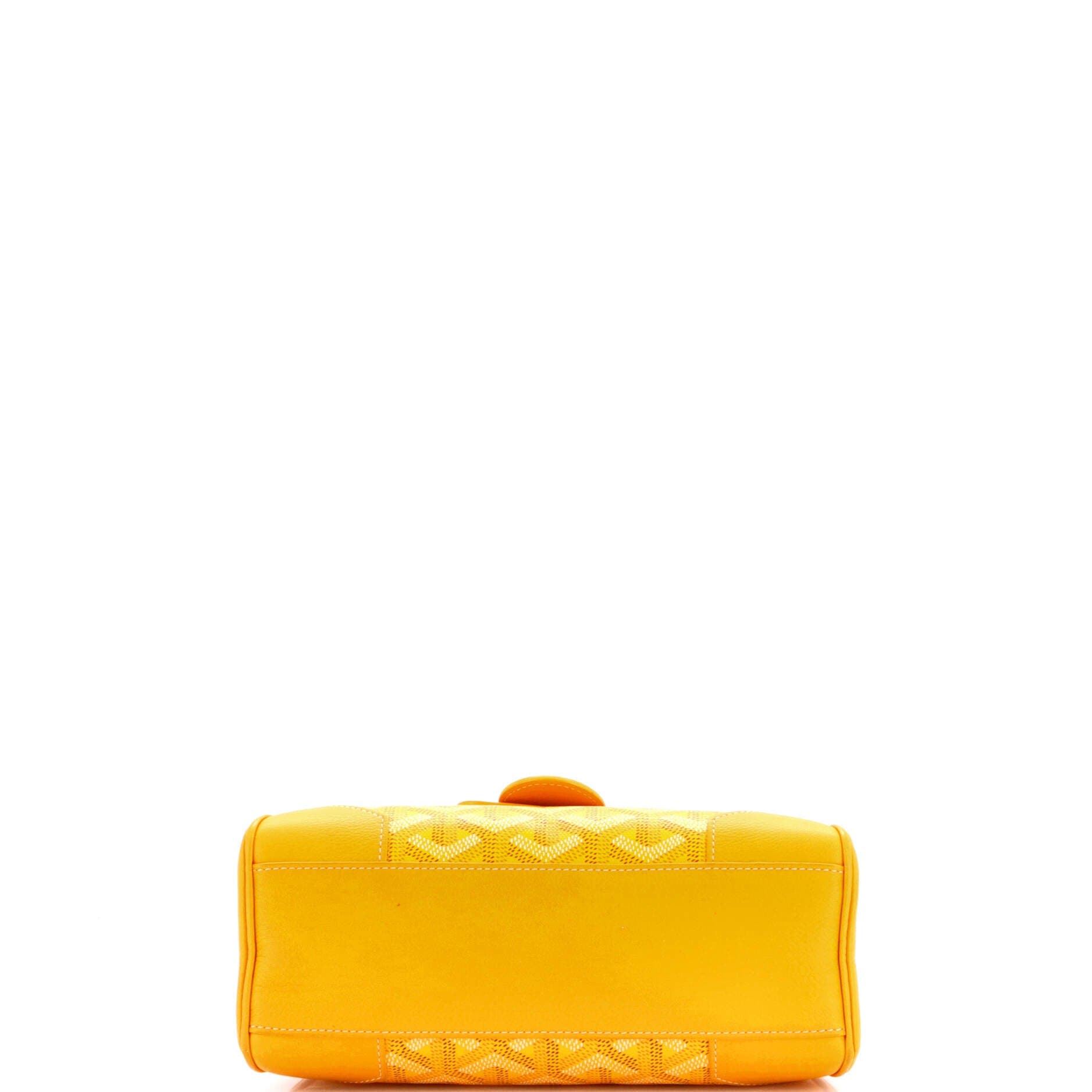 Pre-Owned Goyard Saigon Top Handle Bag Coated Canvas with Leather Mini, Alternate, color, Orange