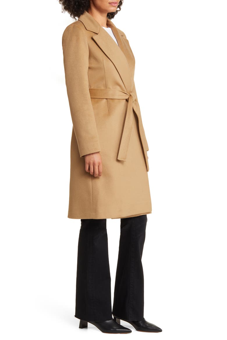 Wool Wrap Coat, Alternate, color, CAMEL