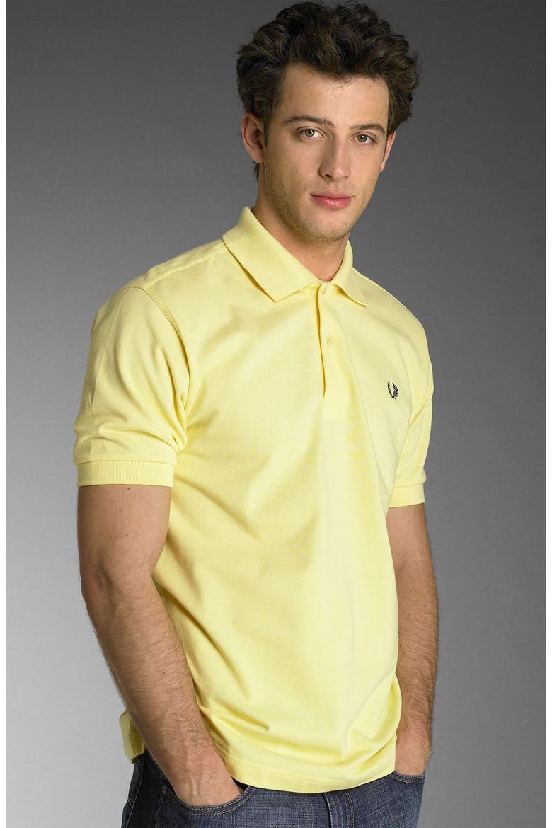 Short Sleeve Polo Shirt, Main, color, PALE YELLOW