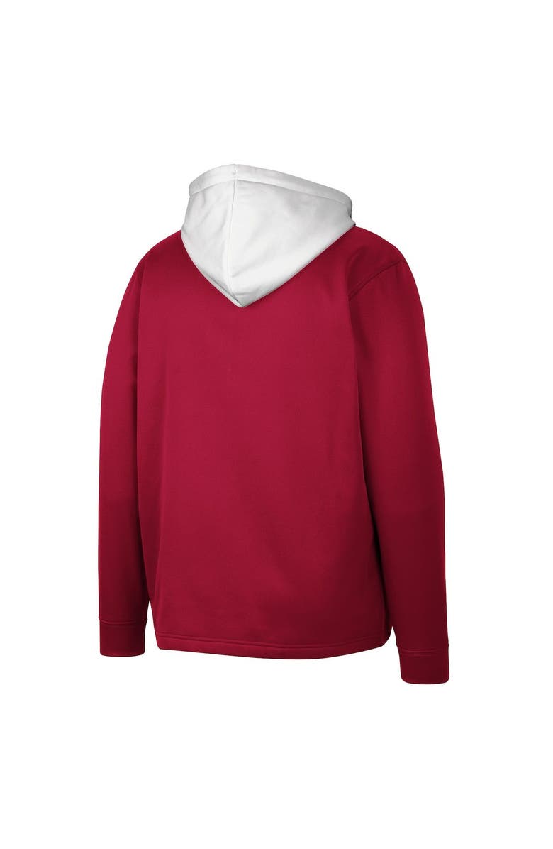 COLOSSEUM Men's Colosseum Crimson Alabama Crimson Tide Luge 3.0 Quarter-Zip Hoodie, Alternate, color, 