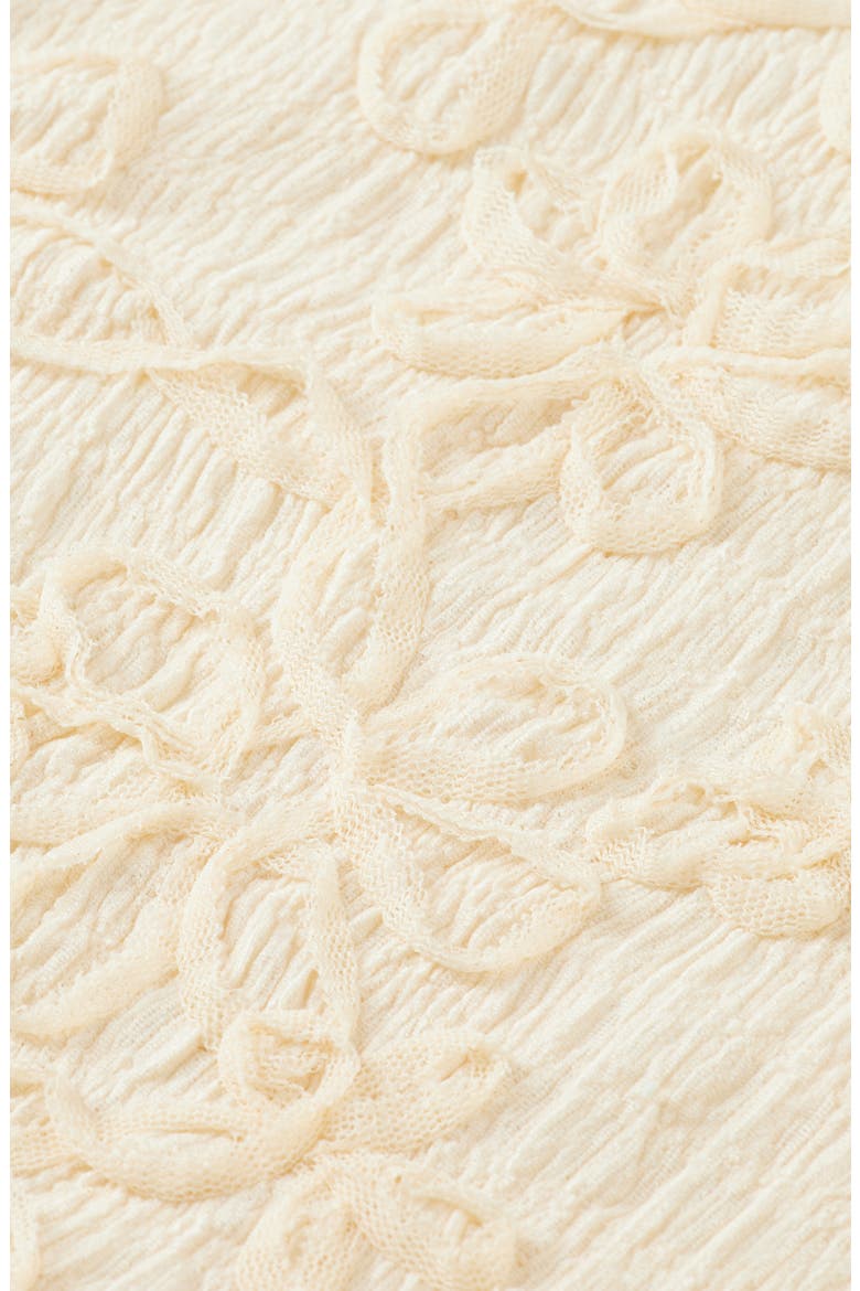 Soutache Detail Knit Button-Up Shirt, Alternate, color, EGGNOG