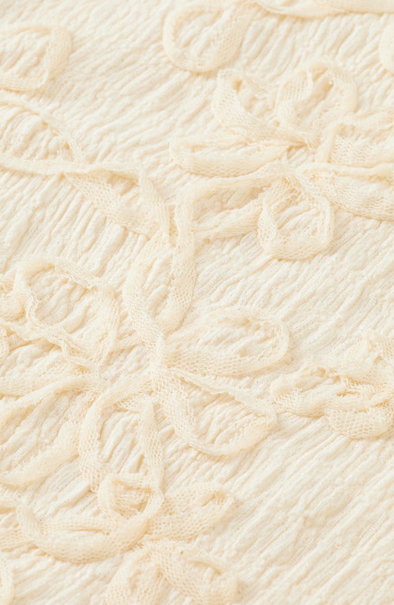 Scotch & Soda Soutache Detail Knit Button-Up Shirt, Alternate, color, Eggnog