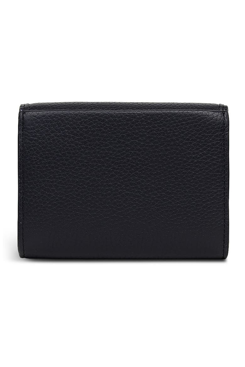Alba Place Medium Flap Leather Wallet, Alternate, color, BLACK