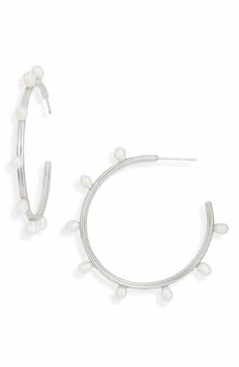 Leighton Freshwater Pearl Hoop Earrings