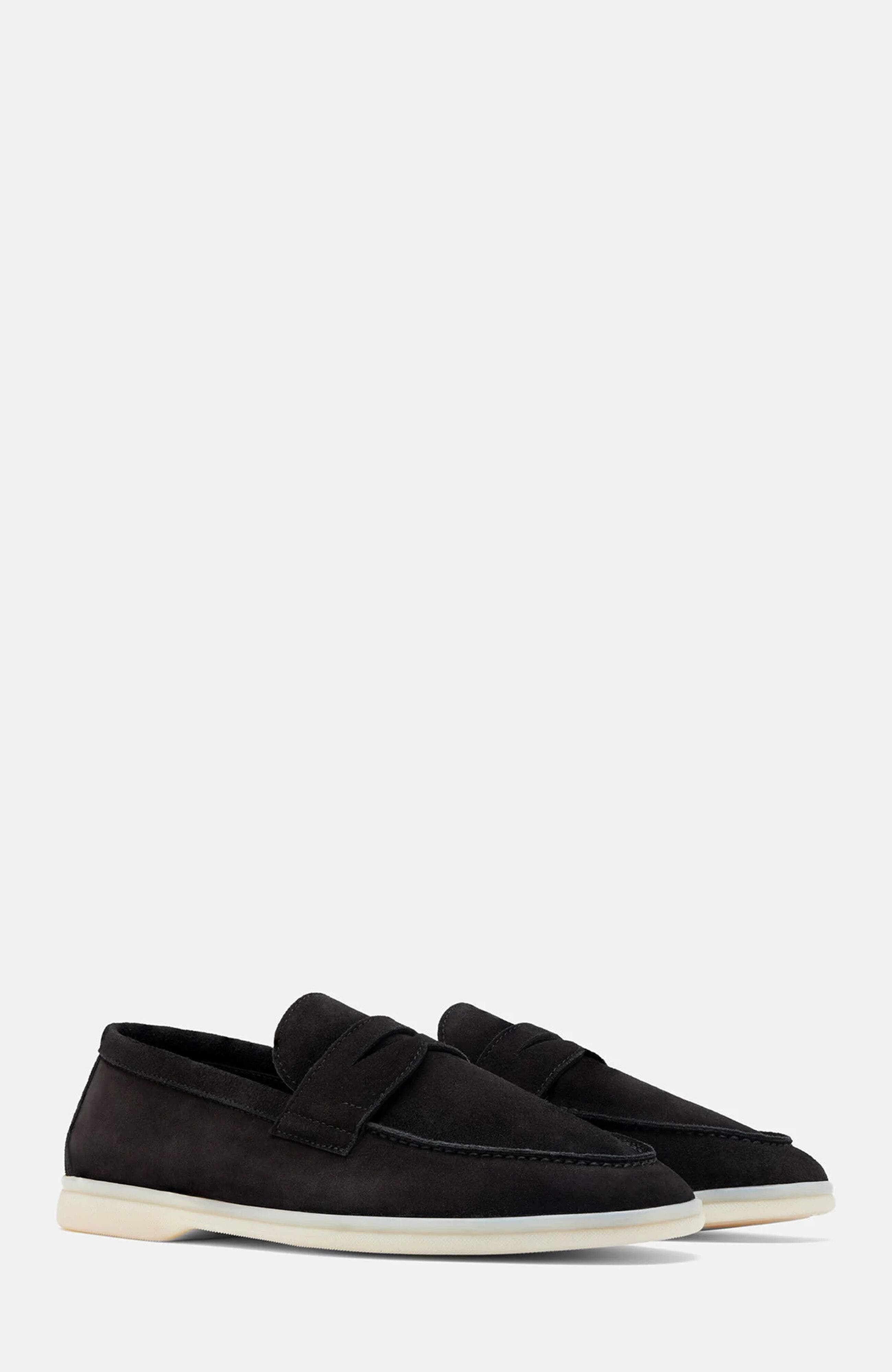 SCAROSSO Luciano Loafers, Main, color, Black Edit - Suede