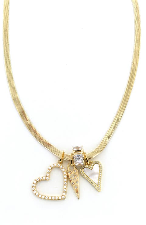 Hearts Charm Necklace