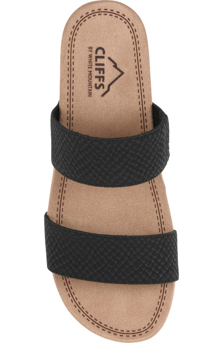 CLIFFS BY WHITE MOUNTAIN Tahlie Slide Sandal, Alternate, color, Black/Es-Print