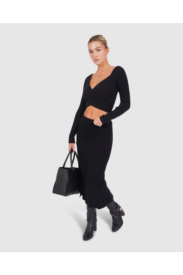 All My Life Knit Midi Skirt, Alternate, color, Black