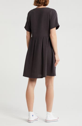 Lightspun Button Front Minidress