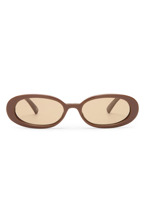 Le Specs Outta Love 51mm Oval Sunglasses In Cocoa/mocha Tint