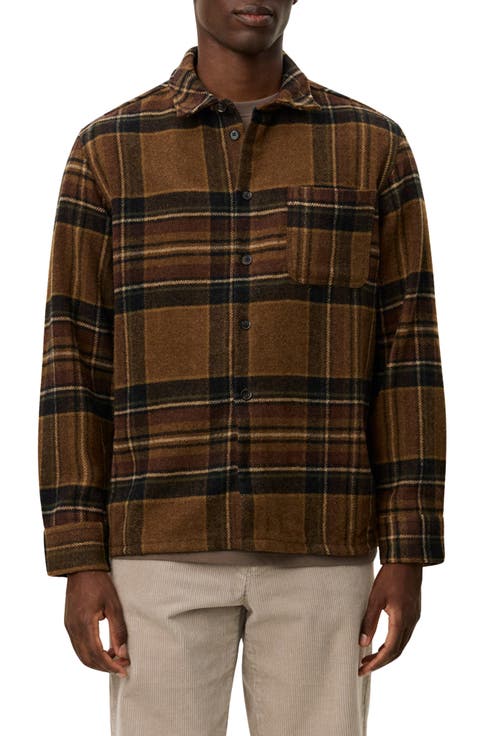 Kaleb Check Wool Blend Overshirt