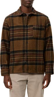 Les Deux Kaleb Check Wool Blend Overshirt