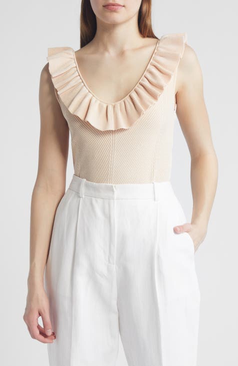 Samaha Ruffle Neck Sleeveless Sweater