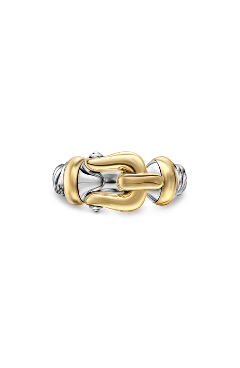 Buckle Ring with 14k Gold