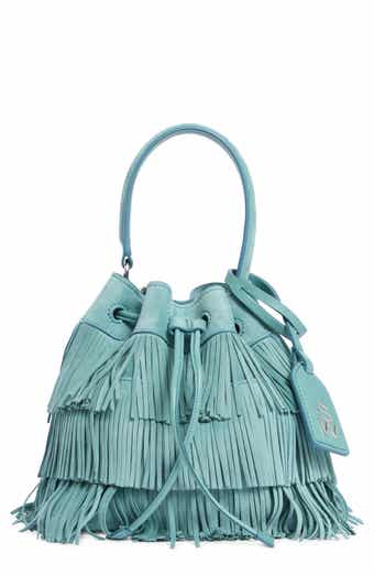 Stuart Weitzman Mini Rae Fringe Bucket Bag