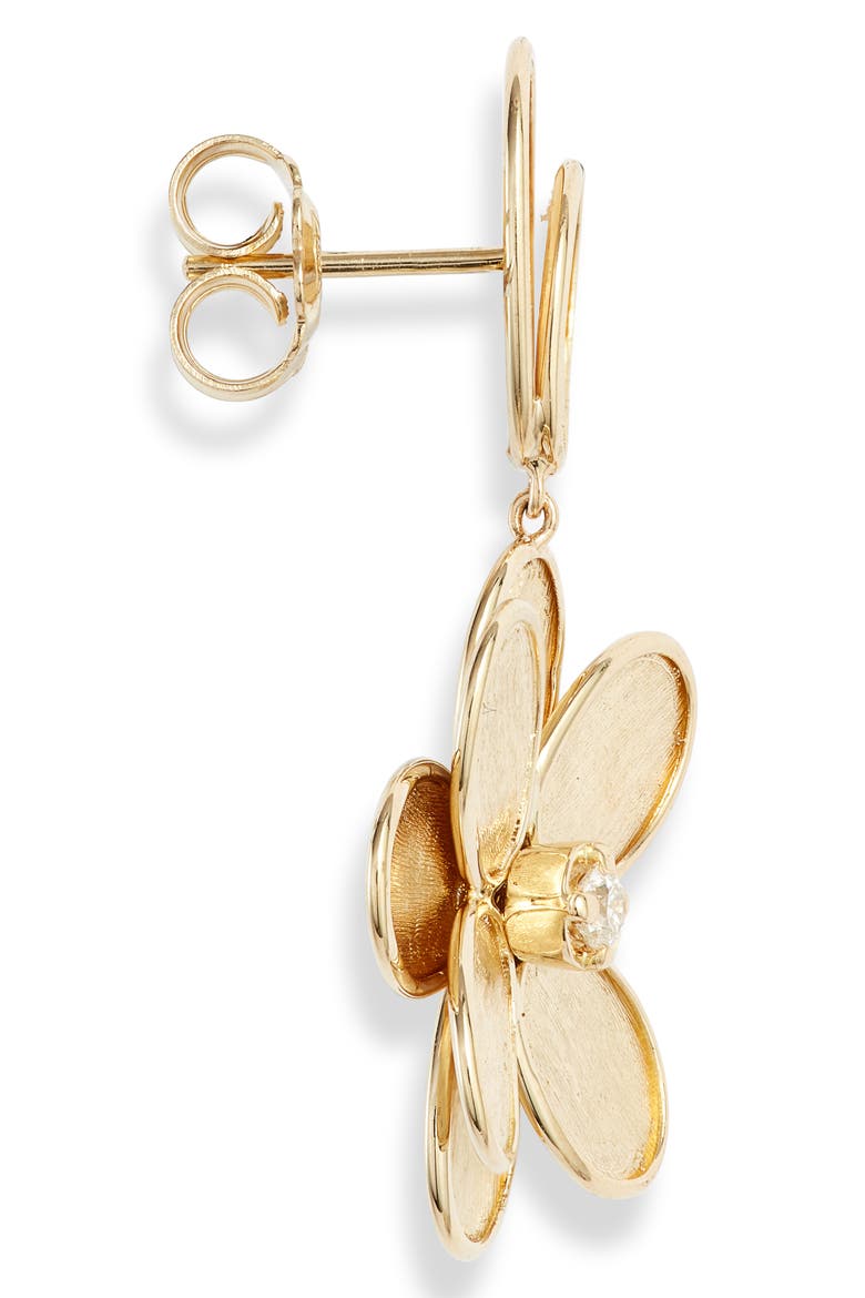Petali Diamond Earrings, Alternate, color, YELLOW GOLD