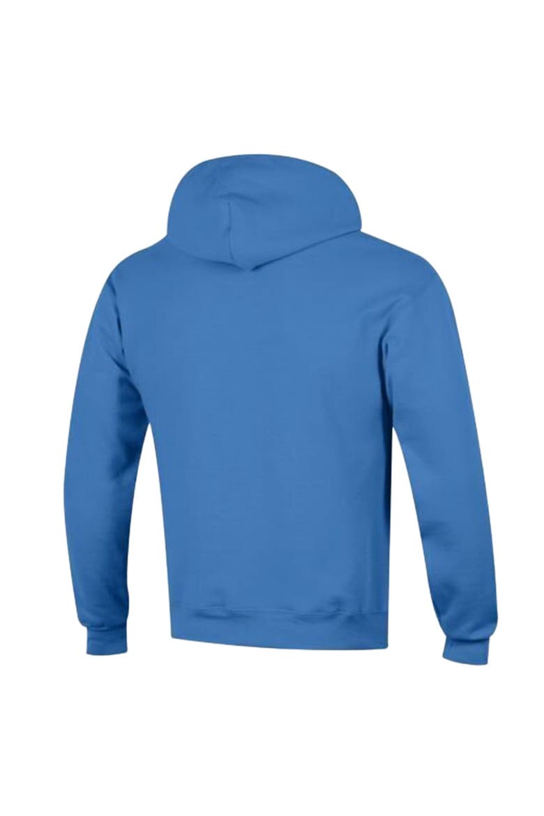 Men's Champion Powder Blue Los Angeles Chargers Powerblend Arch over Logo Hoodie, Alternate, color, Powder Blue