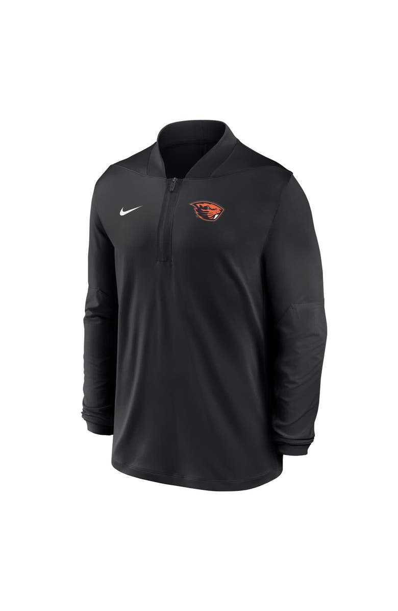 Nike Men's Nike Black Oregon State Beavers Dri-FIT Half-Zip Pullover, Alternate, color, Black