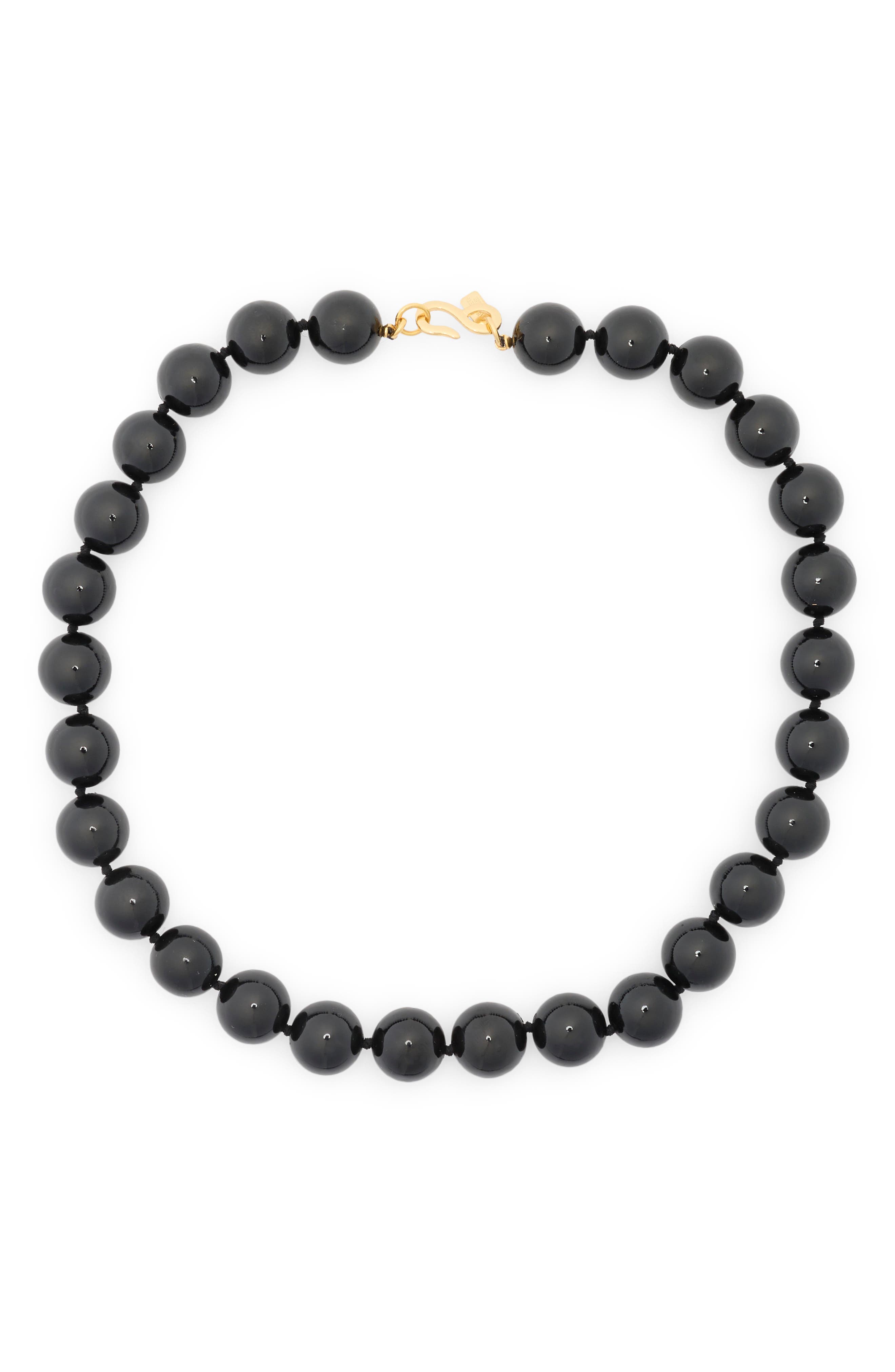 Kenneth Jay Lane Black Beaded Necklace