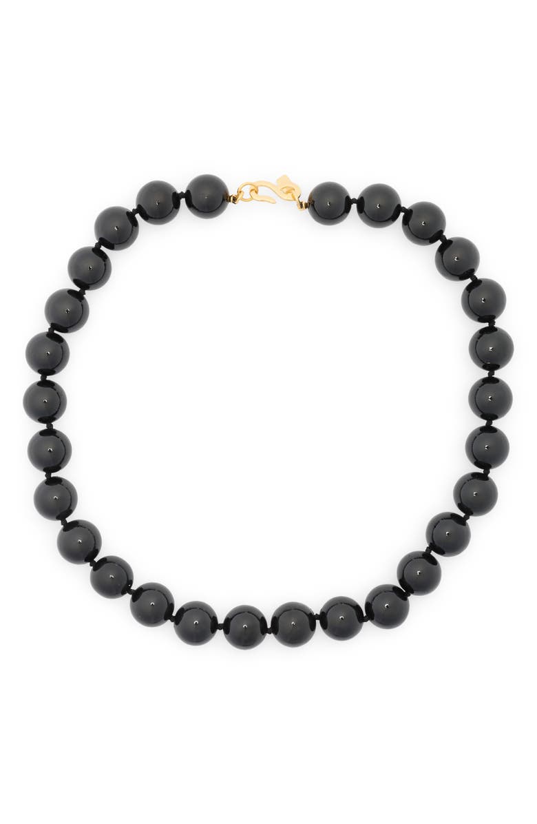 Kenneth Jay Lane Black Beaded Necklace, Main, color, 