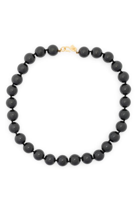 Black Beaded Necklace