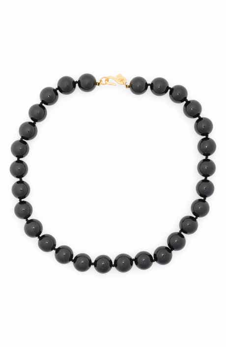 Kenneth Jay Lane Black Beaded Necklace