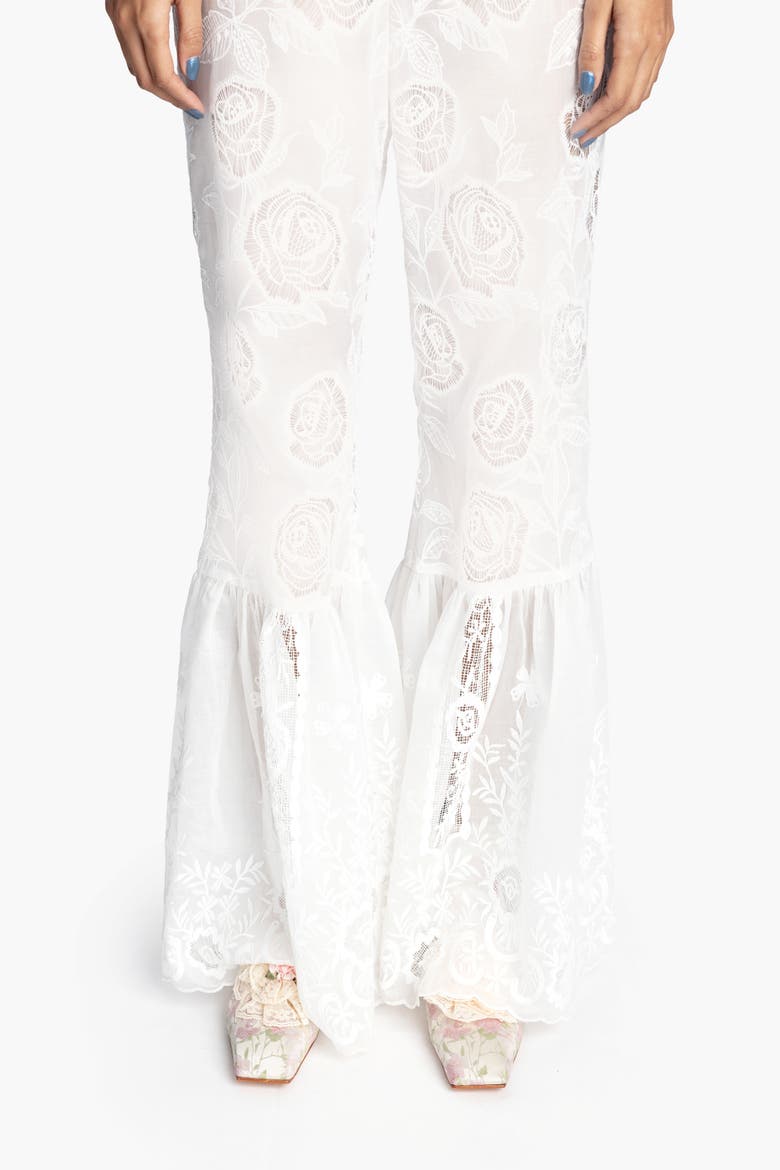 Cottage Rose Lace Pants, Alternate, color, WHITE