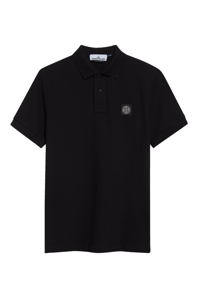 2SC18 Slim Fit Piqué Polo, Alternate, color, V0029 BLACK