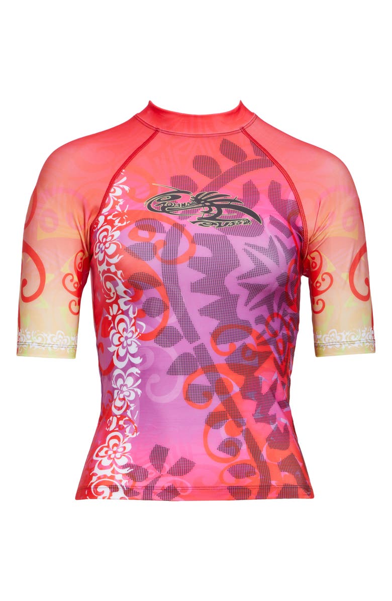 Paolina Russo Short Sleeve Mesh Rashguard, Alternate, color,