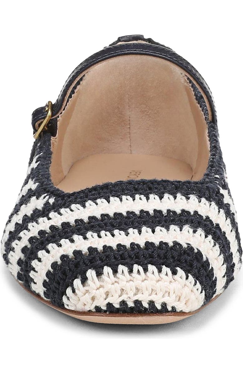 Veronica Beard Ellie Crochet Flat, Alternate, color, Navy/ Ecru