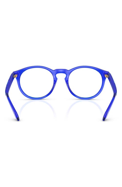Versace 51mm Phantos Optical Glasses In Transparent Blue