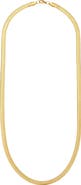 Adornia Men's 18k Gold Plated Herringbone Chain Necklace