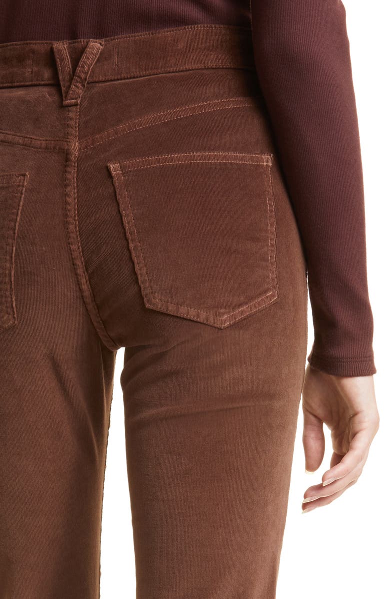 Veronica Beard Carly High Waist Kick Flare Crop Corduroy Jeans, Alternate, color,