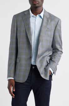 Emporio Armani Plaid Virgin Wool Blazer