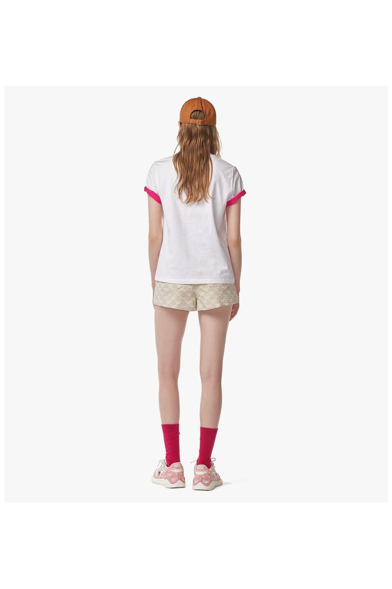 Logo Print T-Shirt in Organic Cotton, Alternate, color, White
