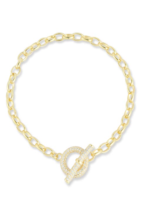 Cubic Zirconia Toggle Bracelet