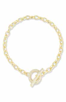 CHLOE AND MADISON Cubic Zirconia Toggle Bracelet