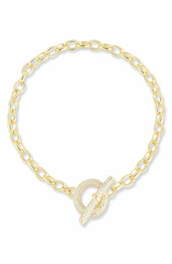 Cubic Zirconia Toggle Bracelet