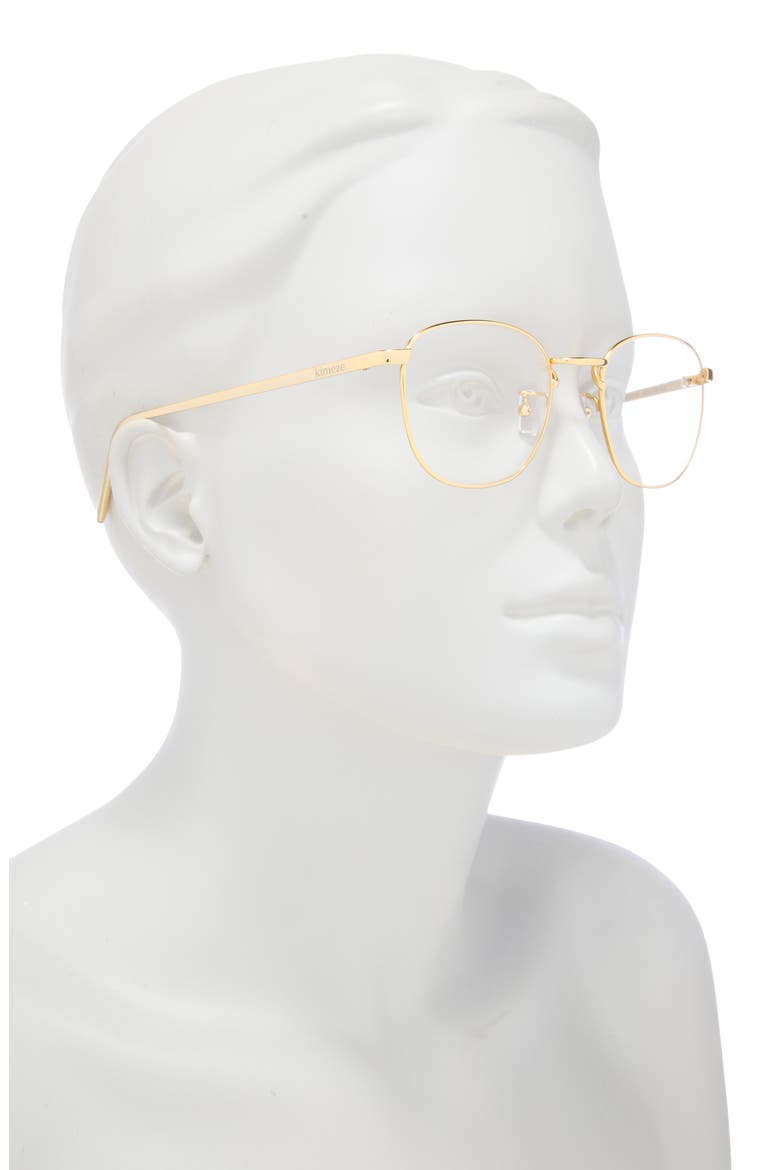 50mm Round Optical Glasses, Alternate, color, GOLD GOLD TRANSPARENT