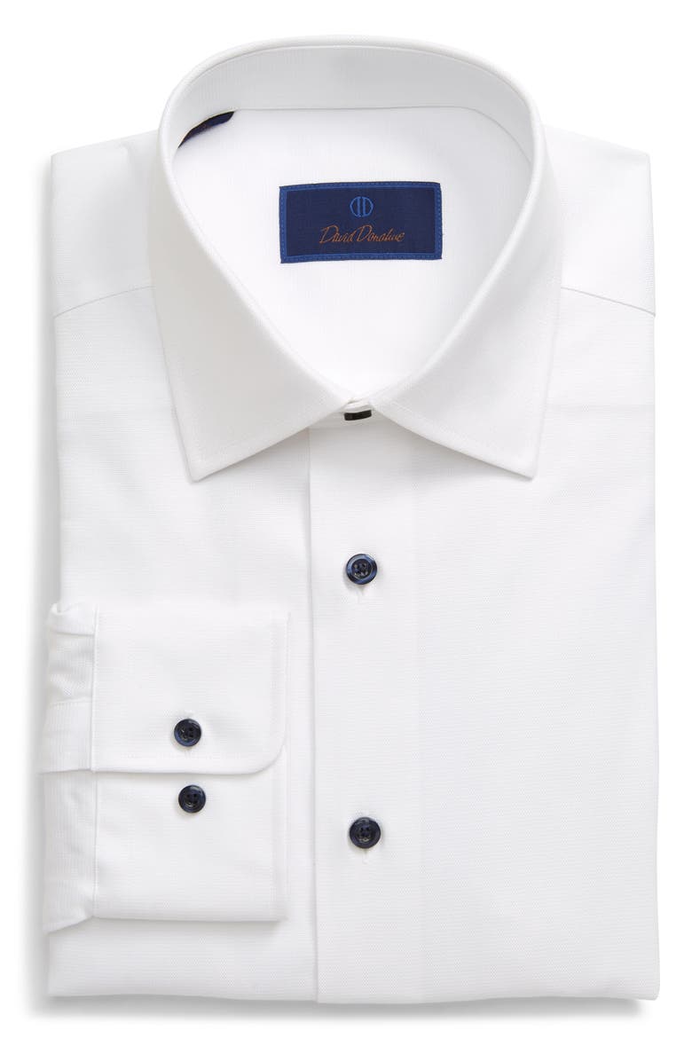 Regular Fit Cotton Dress Shirt, Main, color, WHITE