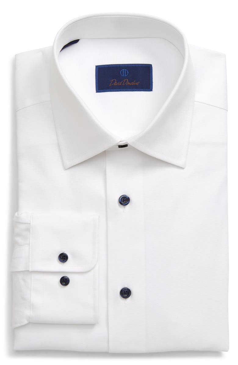 David Donahue Regular Fit Cotton Dress Shirt, Main, color, 