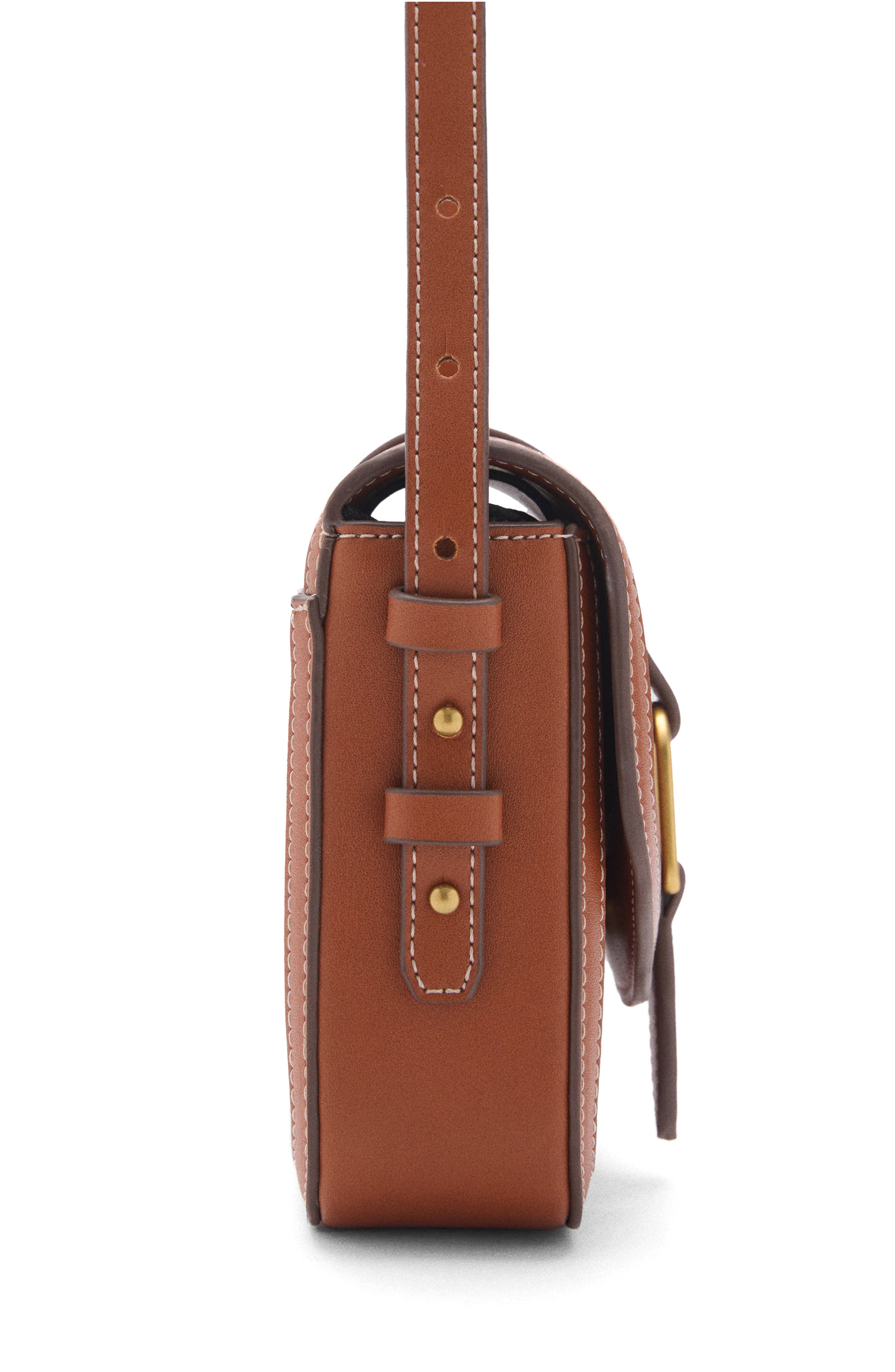 Faux Leather Shoulder Bag, Alternate, color, LEATHER