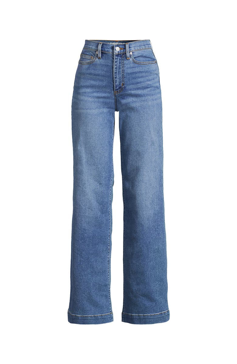 Lands' End High Rise Wide Leg Denim Jeans, Alternate, color, Beau Blue