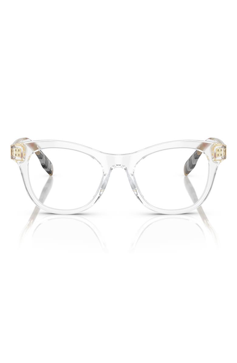 Burberry 44mm Small Cat Eye Optical Glasses, Main, color, Transparent / Demo Lens