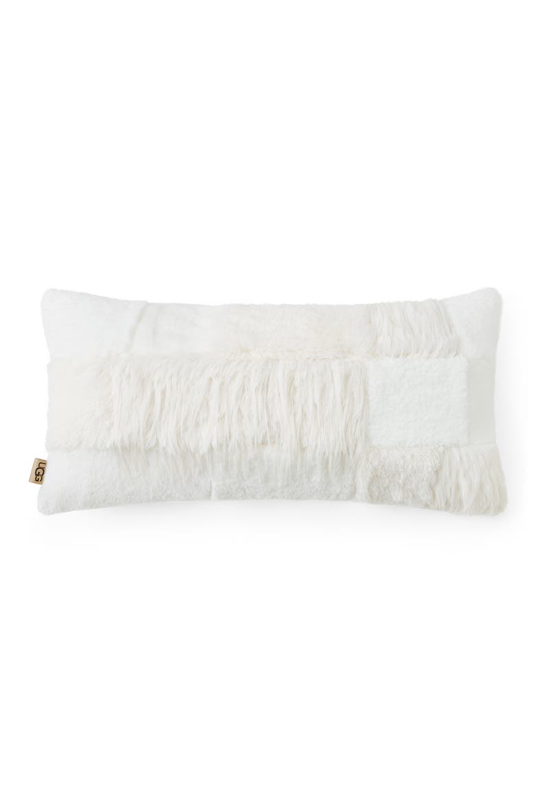 Corben Faux Fur Accent Pillow, Main, color, SNOW